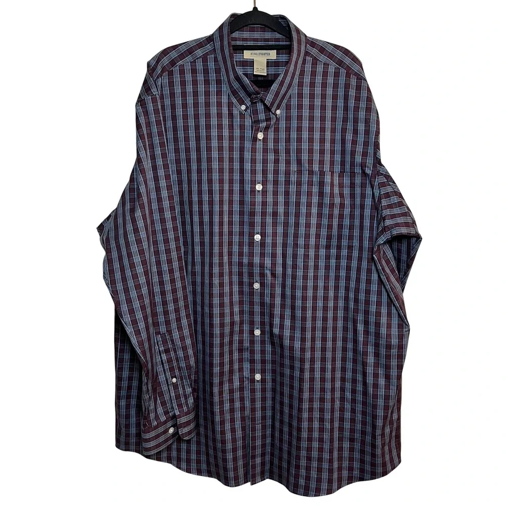 Duluth‎ Trading Wrinkle Fighter Plaid Button Down Shirt XL Tall Business Casual